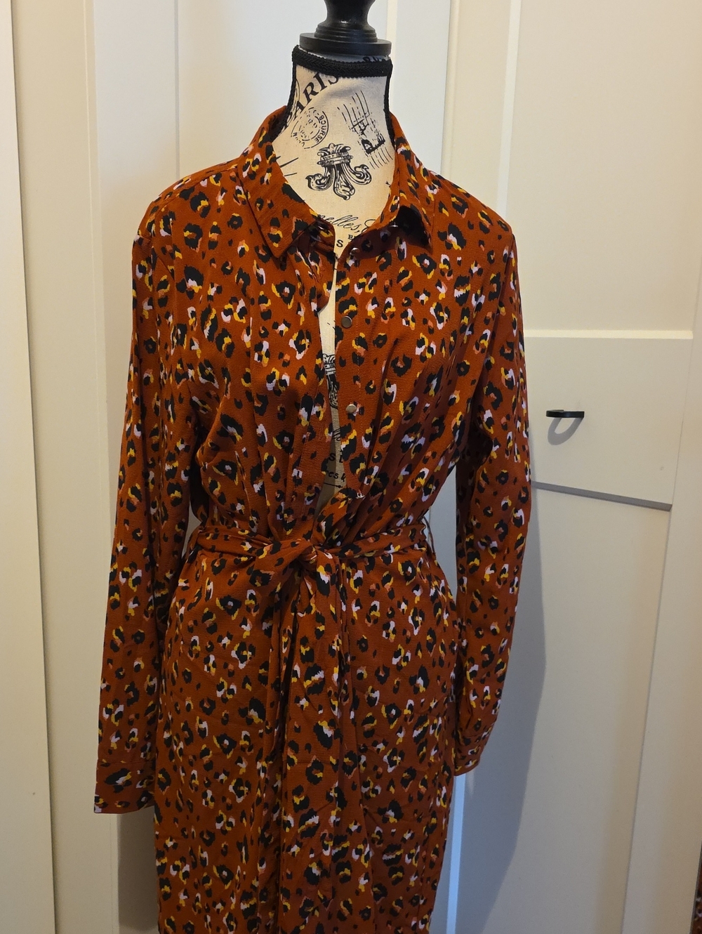 Wrap Animal print maxi dress size L